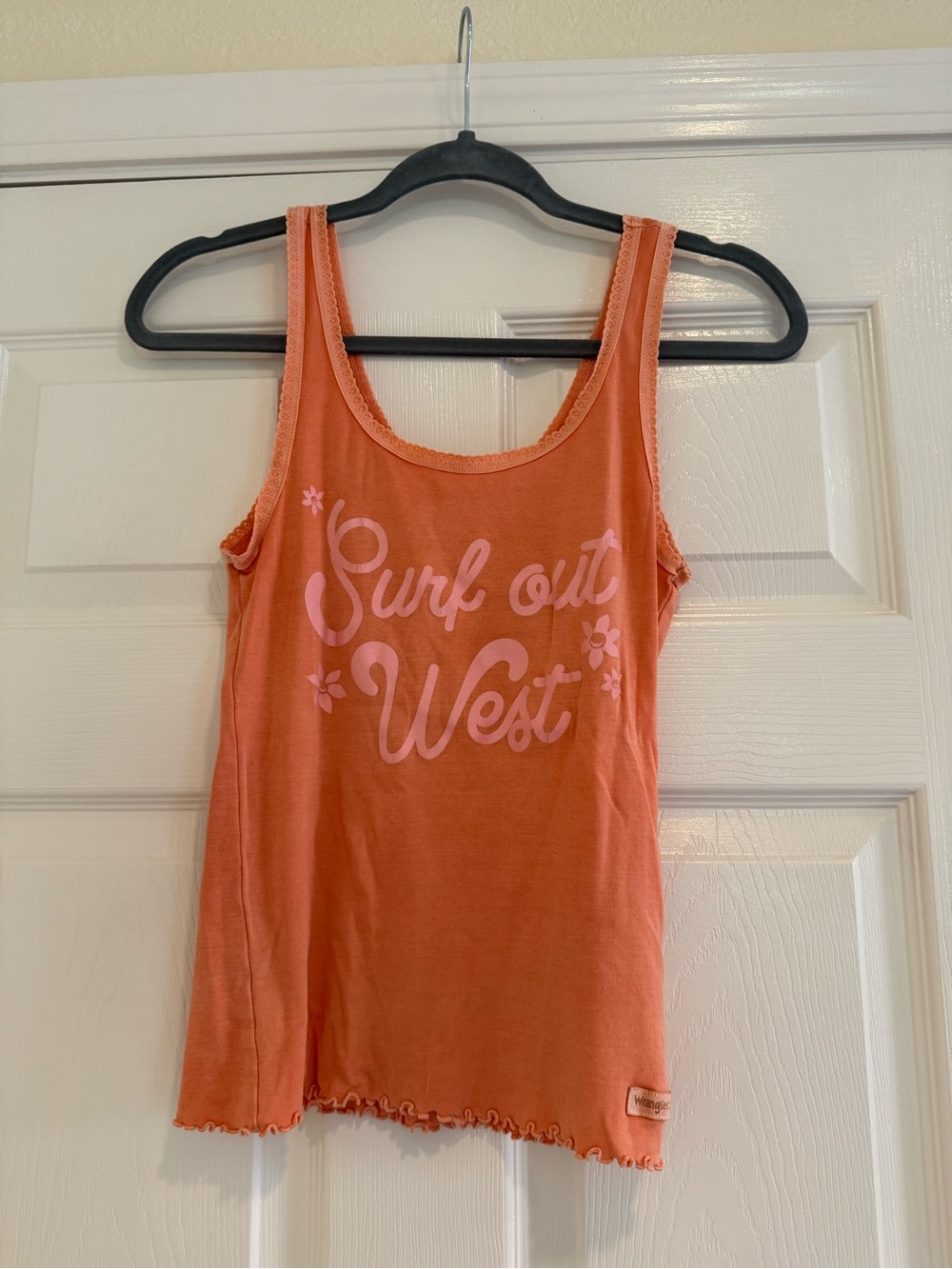 Wrangler Coral Tank Top with Pink Surf Graphic - Women